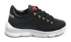 Scarpe donna Love Moschino sneaker pelle nero DS21MO18 JA15374
