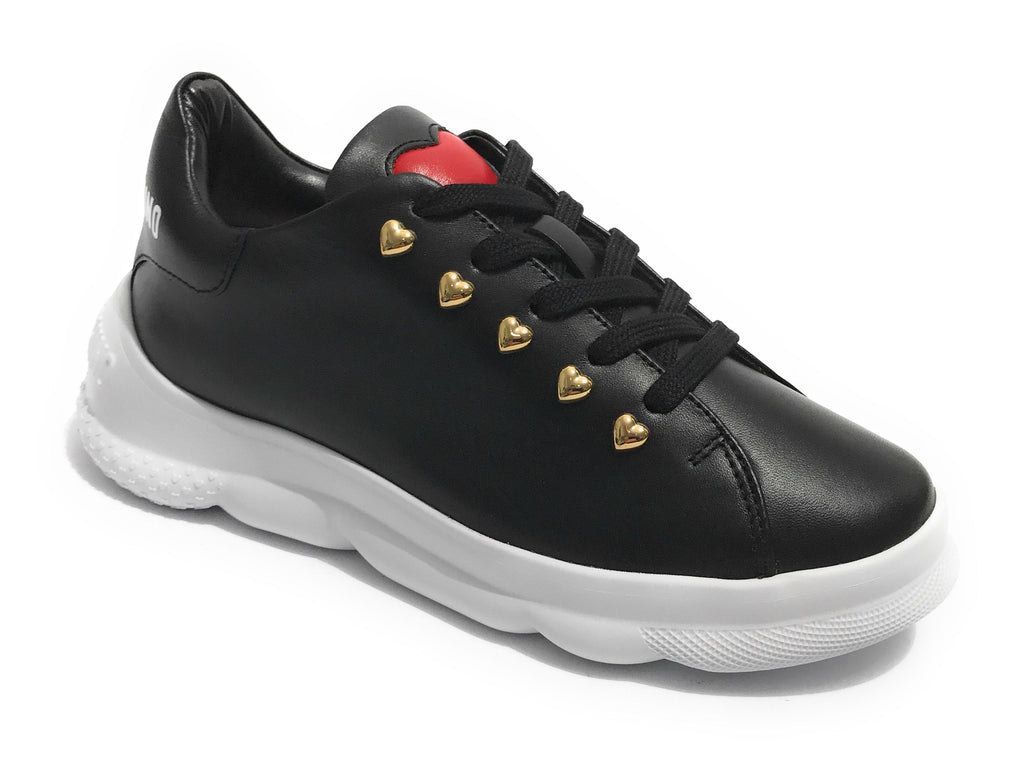 Scarpe donna Love Moschino sneaker pelle nero DS21MO18 JA15374