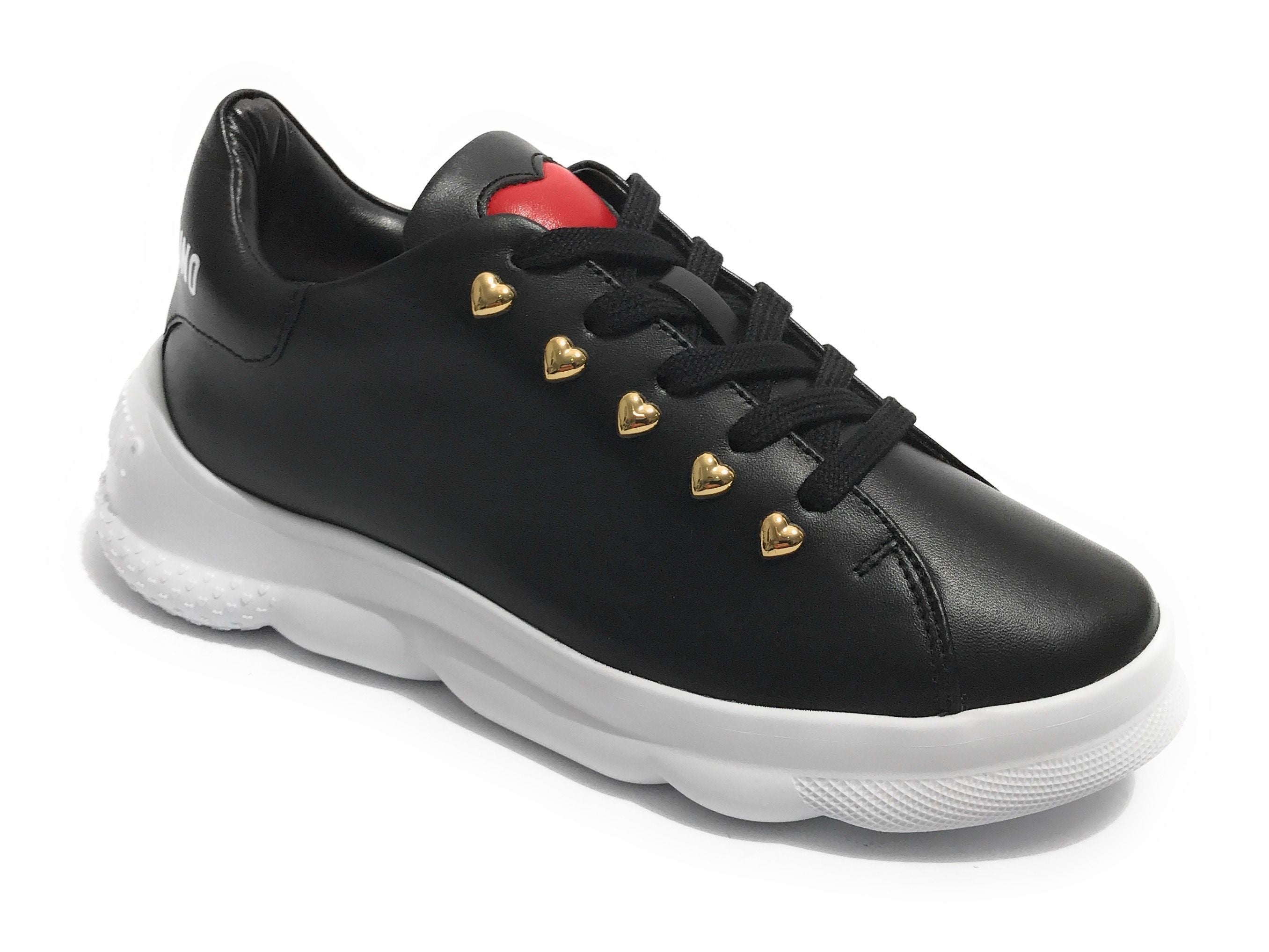 Scarpe donna Love Moschino sneaker pelle nero DS21MO18 JA15374