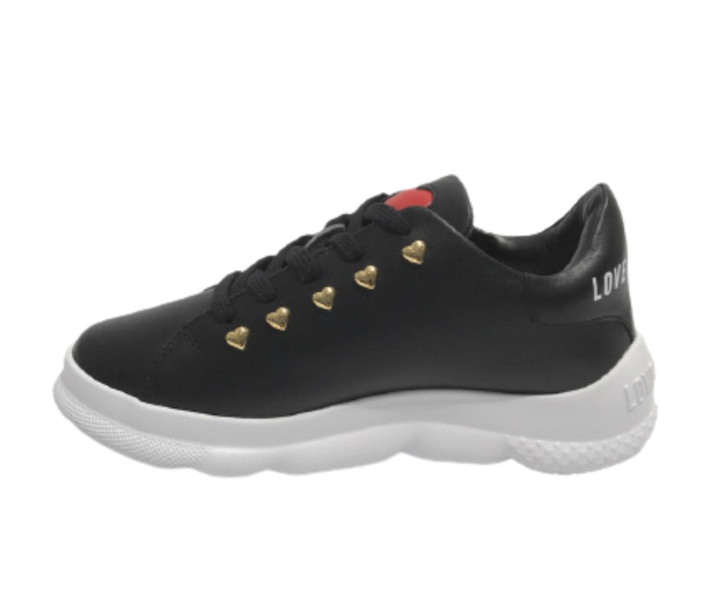 Scarpe donna Love Moschino sneaker pelle nero DS21MO18 JA15374