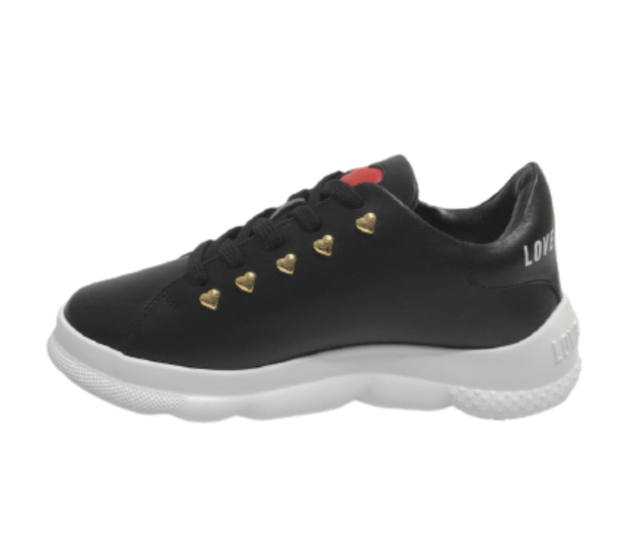 Scarpe donna Love Moschino sneaker pelle nero DS21MO18 JA15374