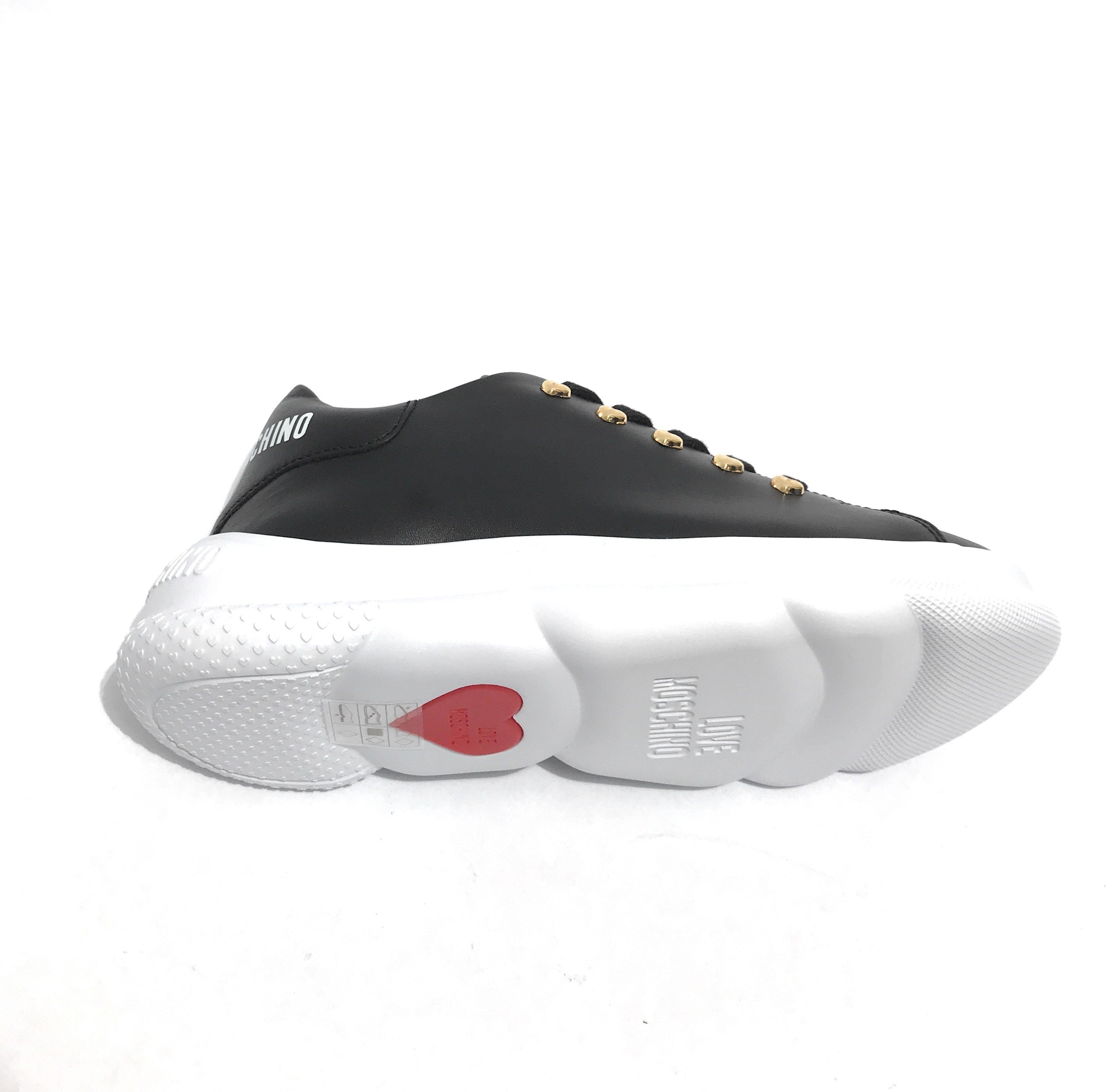 Scarpe donna Love Moschino sneaker pelle nero DS21MO18 JA15374