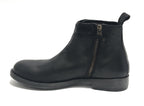 Scarpe uomo Antica Cuoieria stivaletto doppia zip mod. Rider in pelle colore nero U20AC06