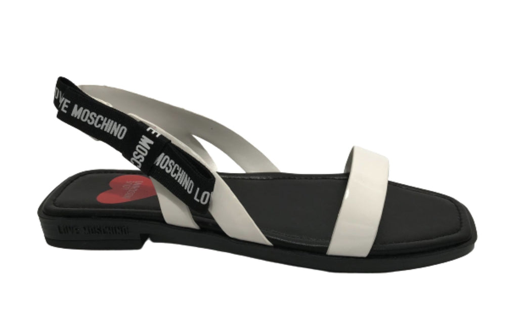 Scarpe donna Love Moschino sandalo in ecopelle bianco DS22MO18 JA16212G