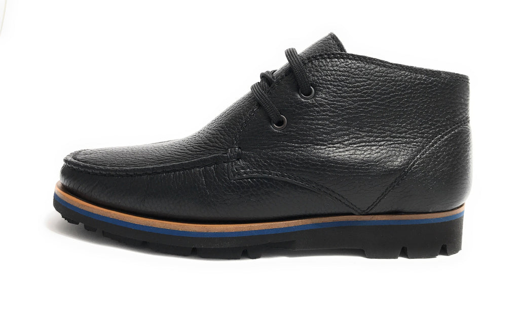 SCARPE UOMO ELITE POLACCHINO IN PELLE DI CERVO COLORE NERO U18EL03