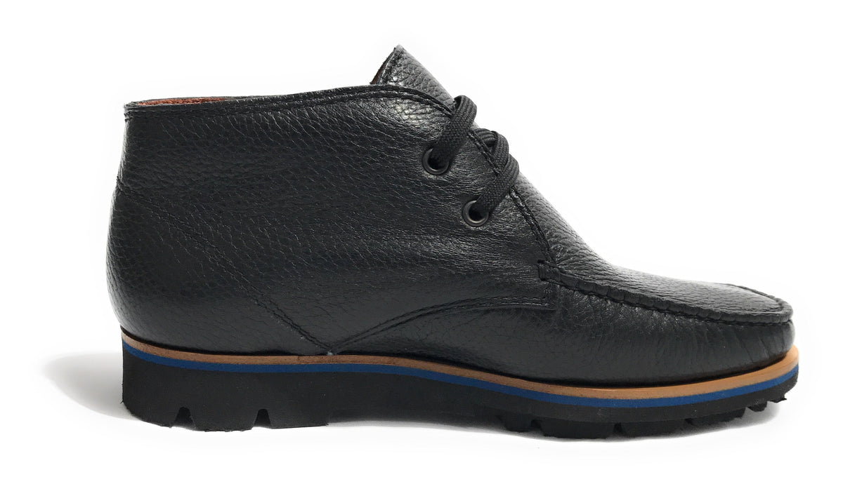 SCARPE UOMO ELITE POLACCHINO IN PELLE DI CERVO COLORE NERO U18EL03