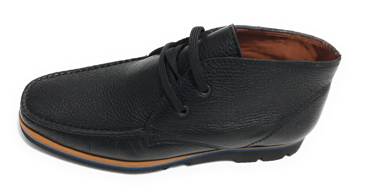 SCARPE UOMO ELITE POLACCHINO IN PELLE DI CERVO COLORE NERO U18EL03