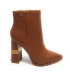 Scarpe donna Guess stivaletto a punta Edite in pelle cognac D22GU20 FL7EDILEA10