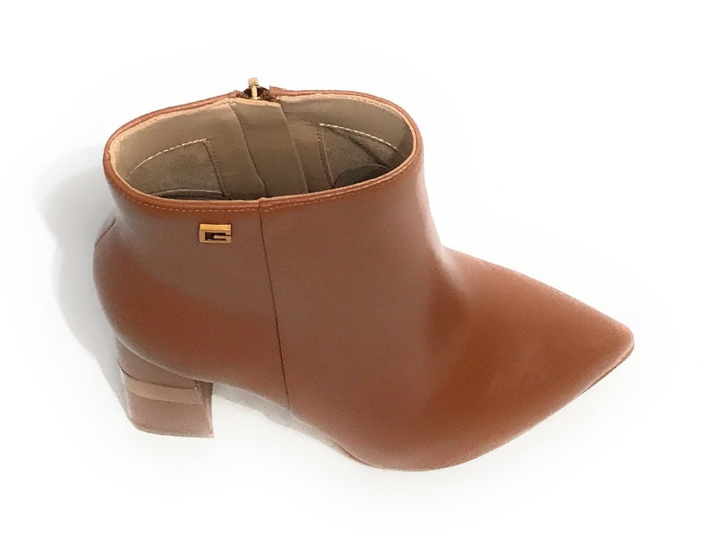 Scarpe donna Guess stivaletto a punta Edite in pelle cognac D22GU20 FL7EDILEA10