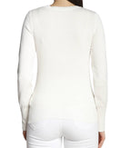 Maglia donna Guess Gena vn ls sweater cream white E23GU17 W2YR31Z2V62