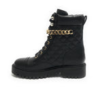 Scarpe donna Guess anfibio Odyssa ecopelle black D22GU38 FL8ODSELE10