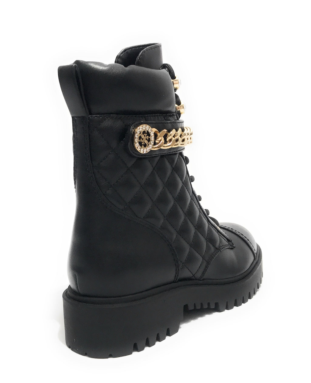 Scarpe donna Guess anfibio Odyssa ecopelle black D22GU38 FL8ODSELE10