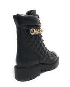 Scarpe donna Guess anfibio Odyssa ecopelle black D22GU38 FL8ODSELE10