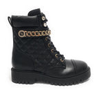 Scarpe donna Guess anfibio Odyssa ecopelle black D22GU38 FL8ODSELE10