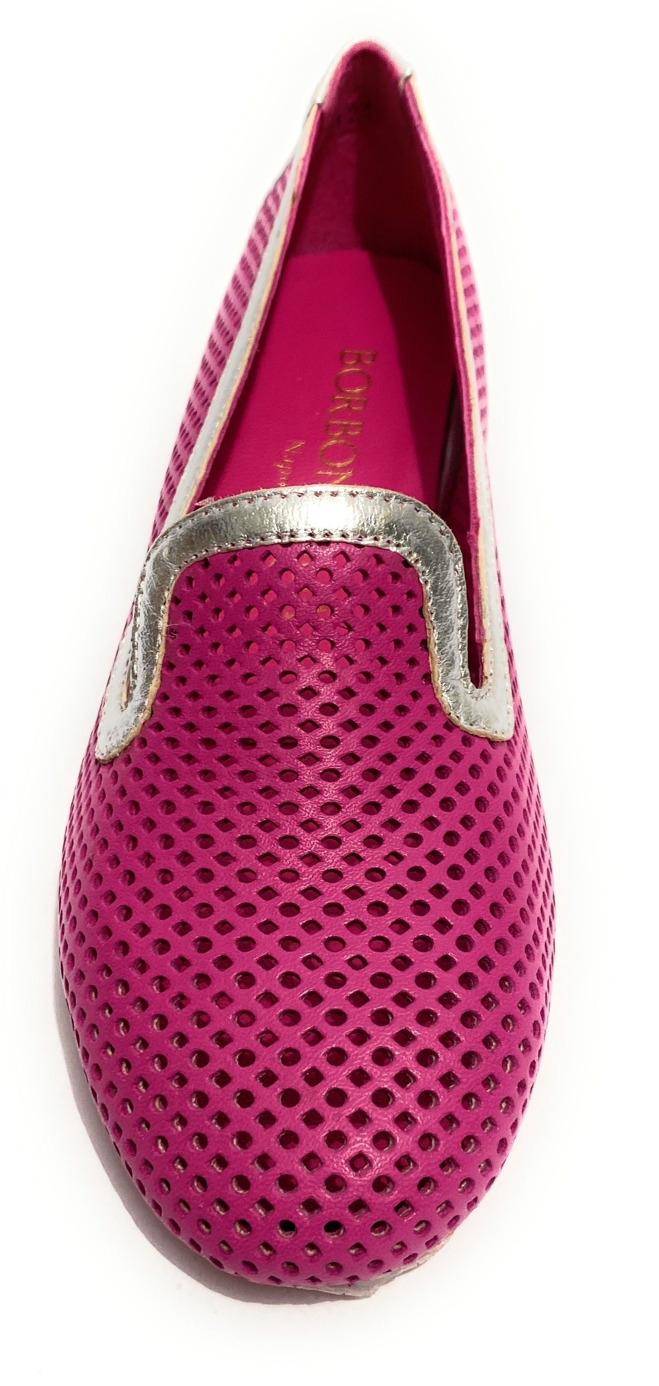 Scarpe donna BorboniQua ballerina traforata Marina in pelle fuxia/ silver DS21BB03