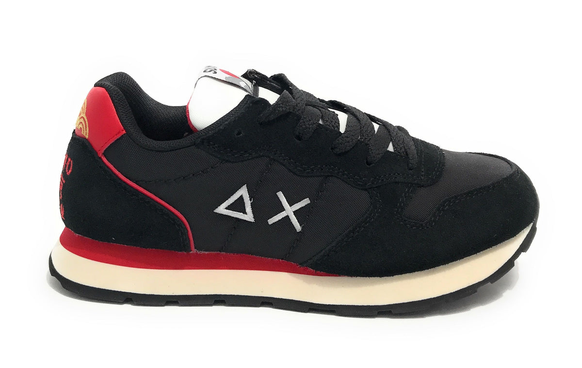 Scarpe Sun68 sneaker Boy's Tom in Japan suede/ nylon nero ZS22SU24 Z32305