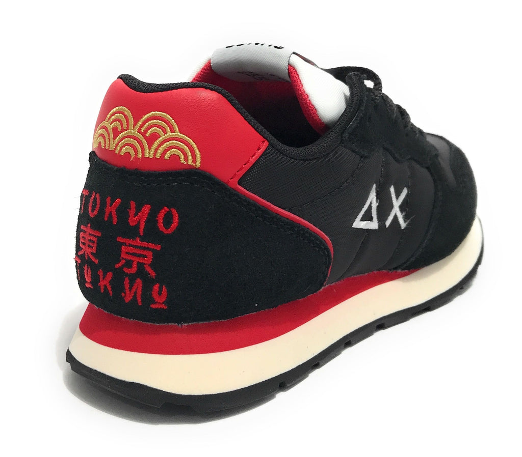 Scarpe Sun68 sneaker Boy's Tom in Japan suede/ nylon nero ZS22SU24 Z32305