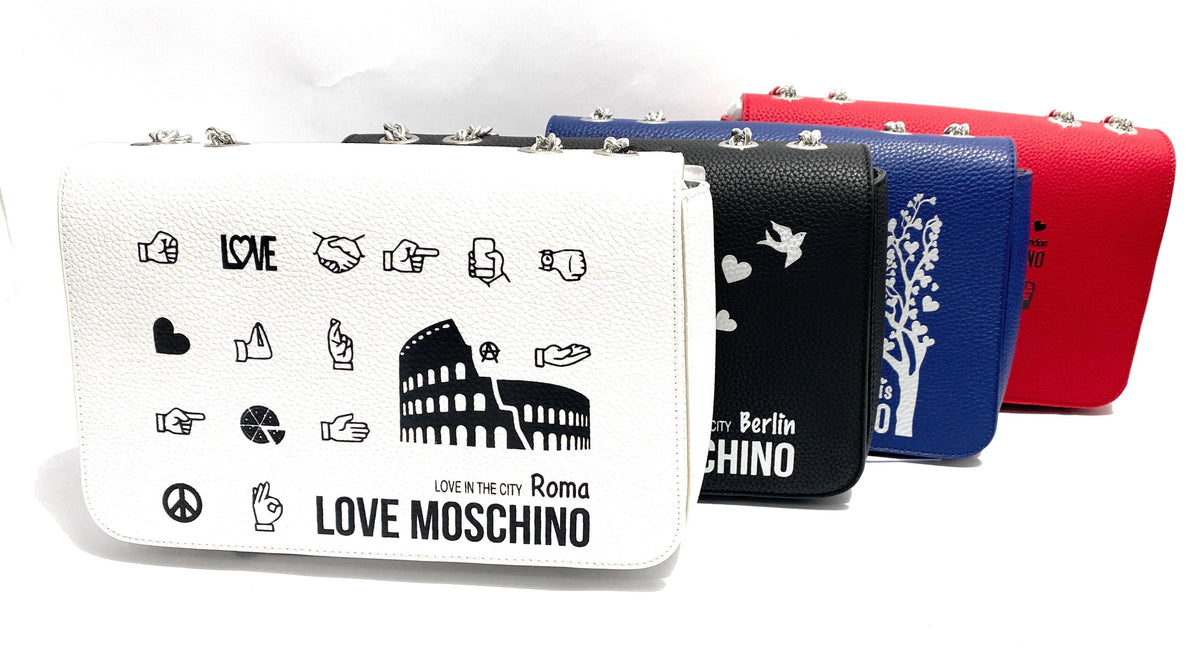 Set borse  Moschino Love City Lovers  Roma Parigi Londra Berlino Limited edition