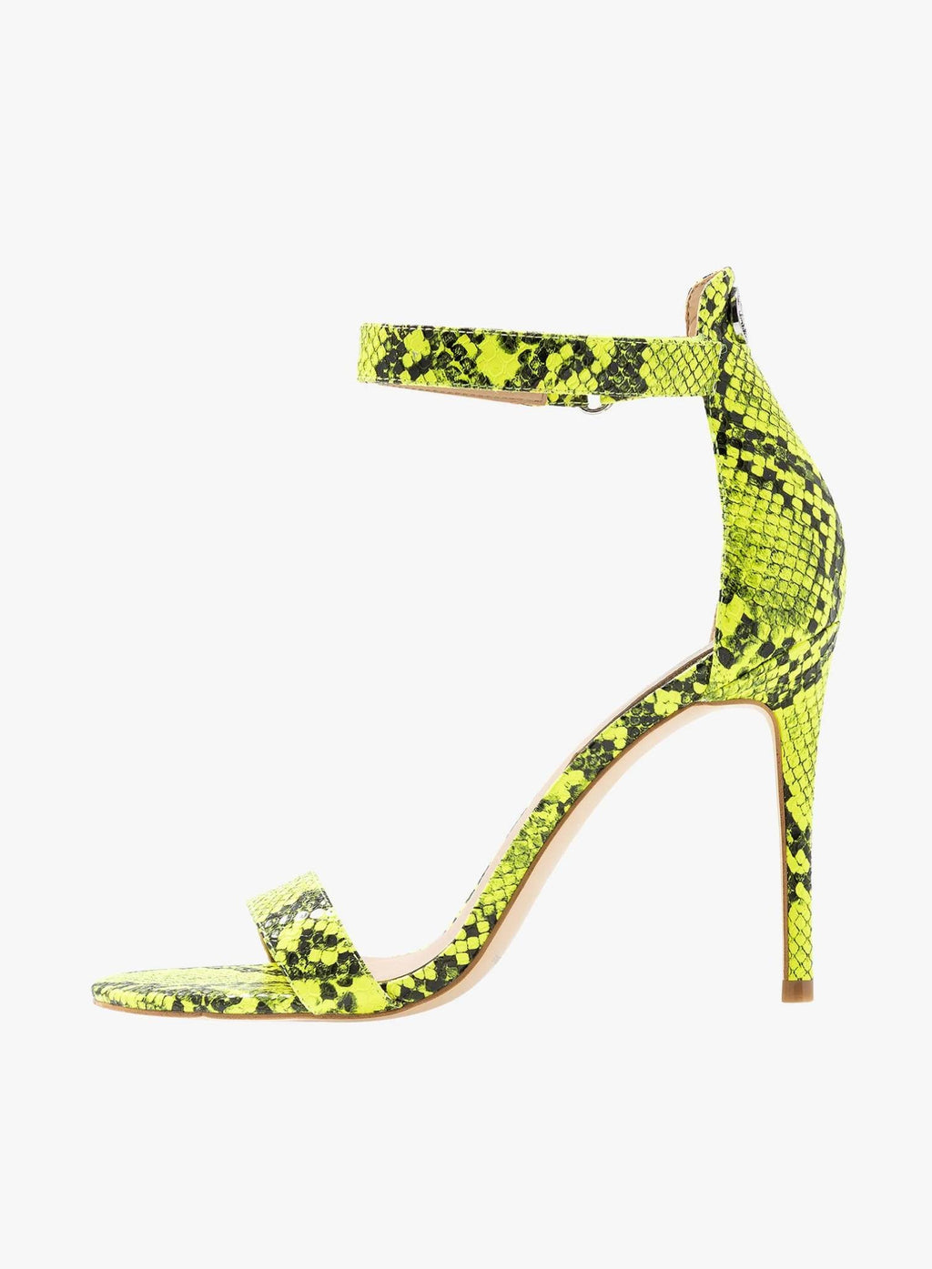 Scarpe Guess sandalo con tacco mod. Kahlua tc 100 stampa pitone giallo fluo DS20GU53
