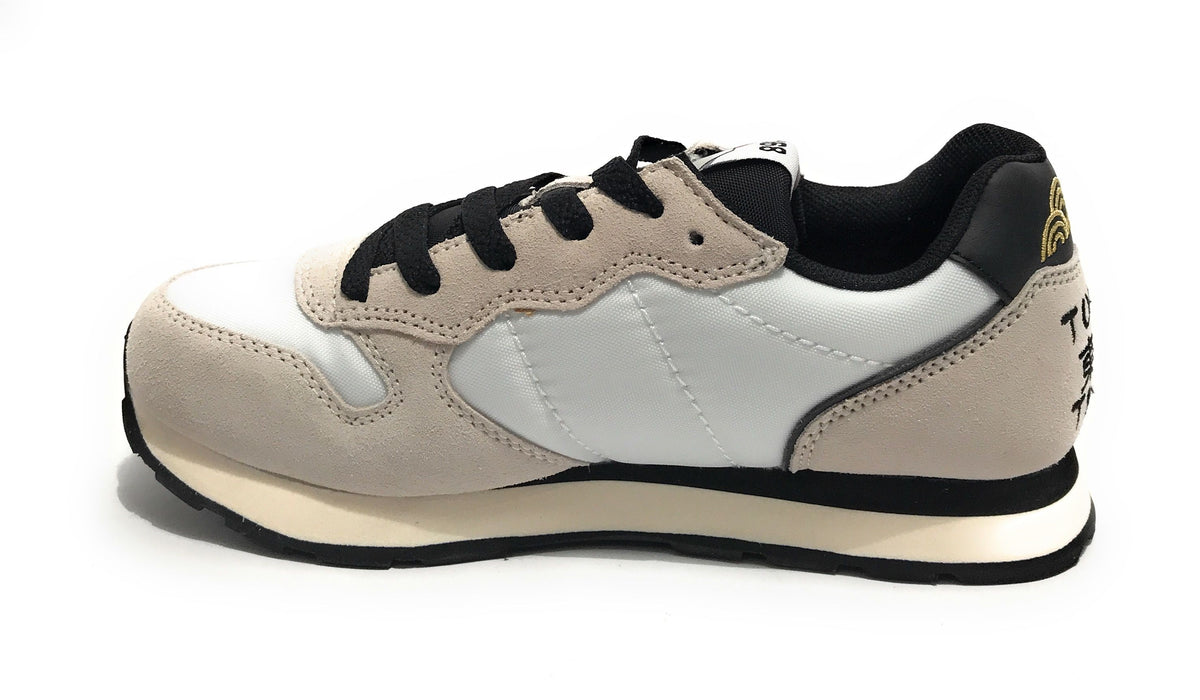 Scarpe Sun68 sneaker Boy's Tom in Japan suede/ nylon bianco ZS22SU26 Z32305