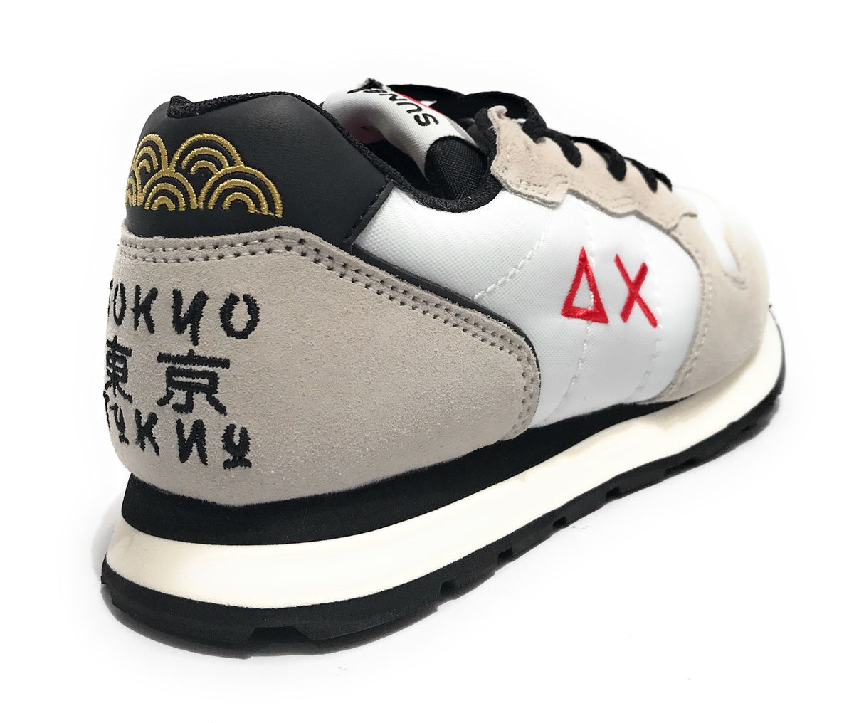 Scarpe Sun68 sneaker Boy's Tom in Japan suede/ nylon bianco ZS22SU26 Z32305