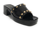 Scarpe donna Love Moschino sabot zoccolo in pvc nero DS23MO12 JA28266