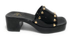 Scarpe donna Love Moschino sabot zoccolo in pvc nero DS23MO12 JA28266
