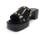 Scarpe donna Love Moschino sabot zoccolo in pvc nero DS23MO12 JA28266