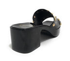 Scarpe donna Love Moschino sabot zoccolo in pvc nero DS23MO12 JA28266