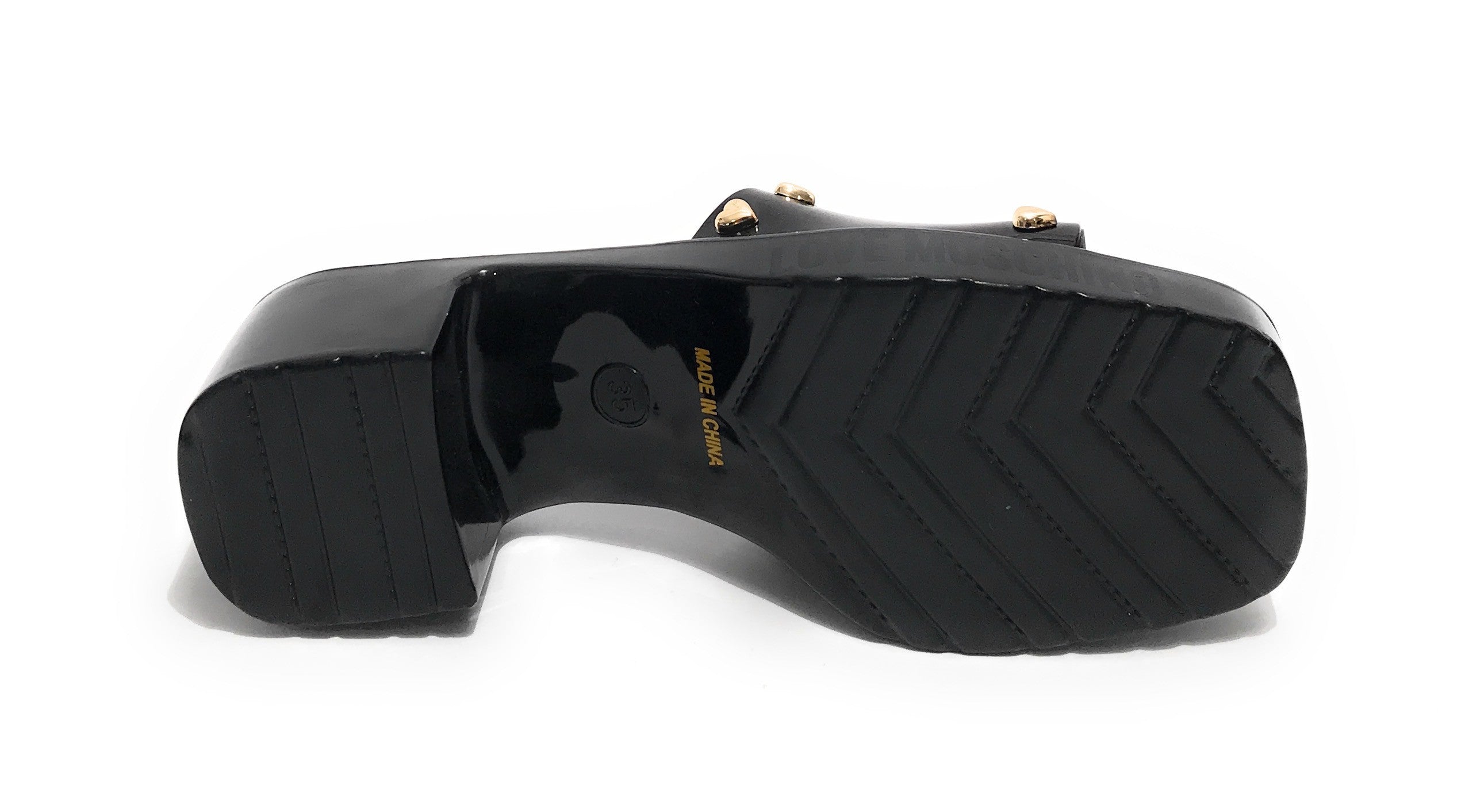 Scarpe donna Love Moschino sabot zoccolo in pvc nero DS23MO12 JA28266