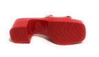Scarpe donna Love Moschino sabot zoccolo in pvc rosso DS23MO13 JA28266