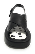 Scarpe donna Love Moschino sandalo in pelle nero/ bianco DS23MO15 JA16263