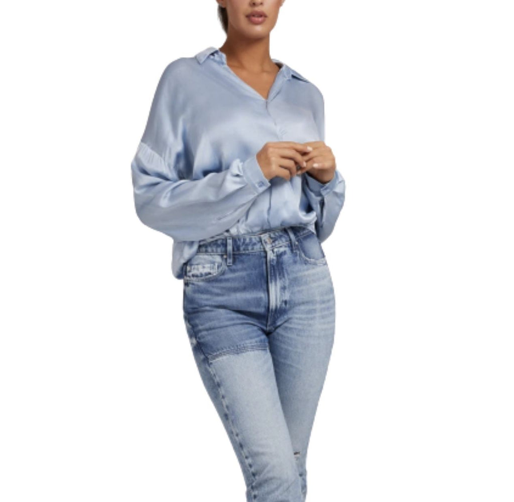 Camicia donna Guess Nada Shirt light blu ES22GU01 W1YH90WES0