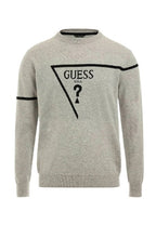 Pullover uomo Guess girocollo rob cn logo sweater grigio ES23GU17 M3RR13Z33R1
