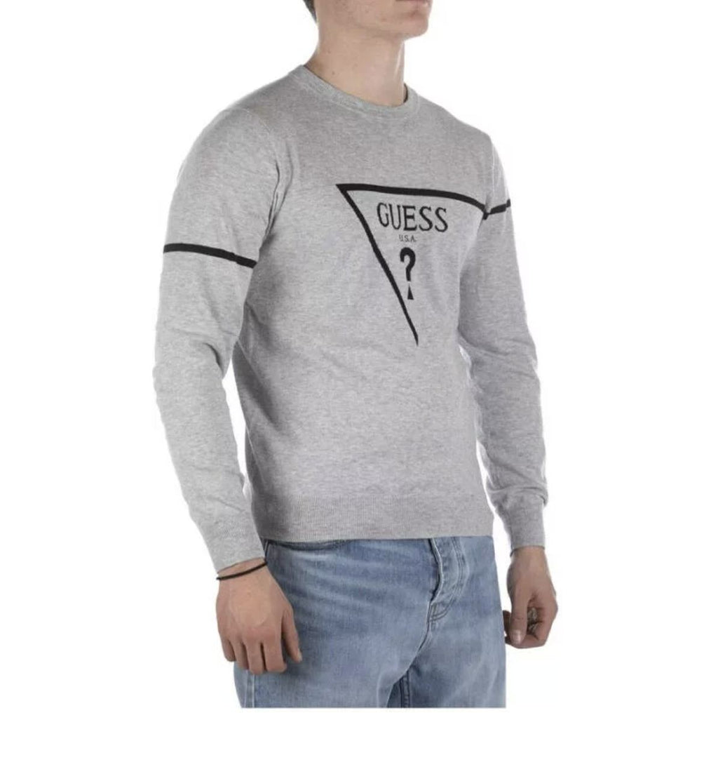 Pullover uomo Guess girocollo rob cn logo sweater grigio ES23GU17 M3RR13Z33R1