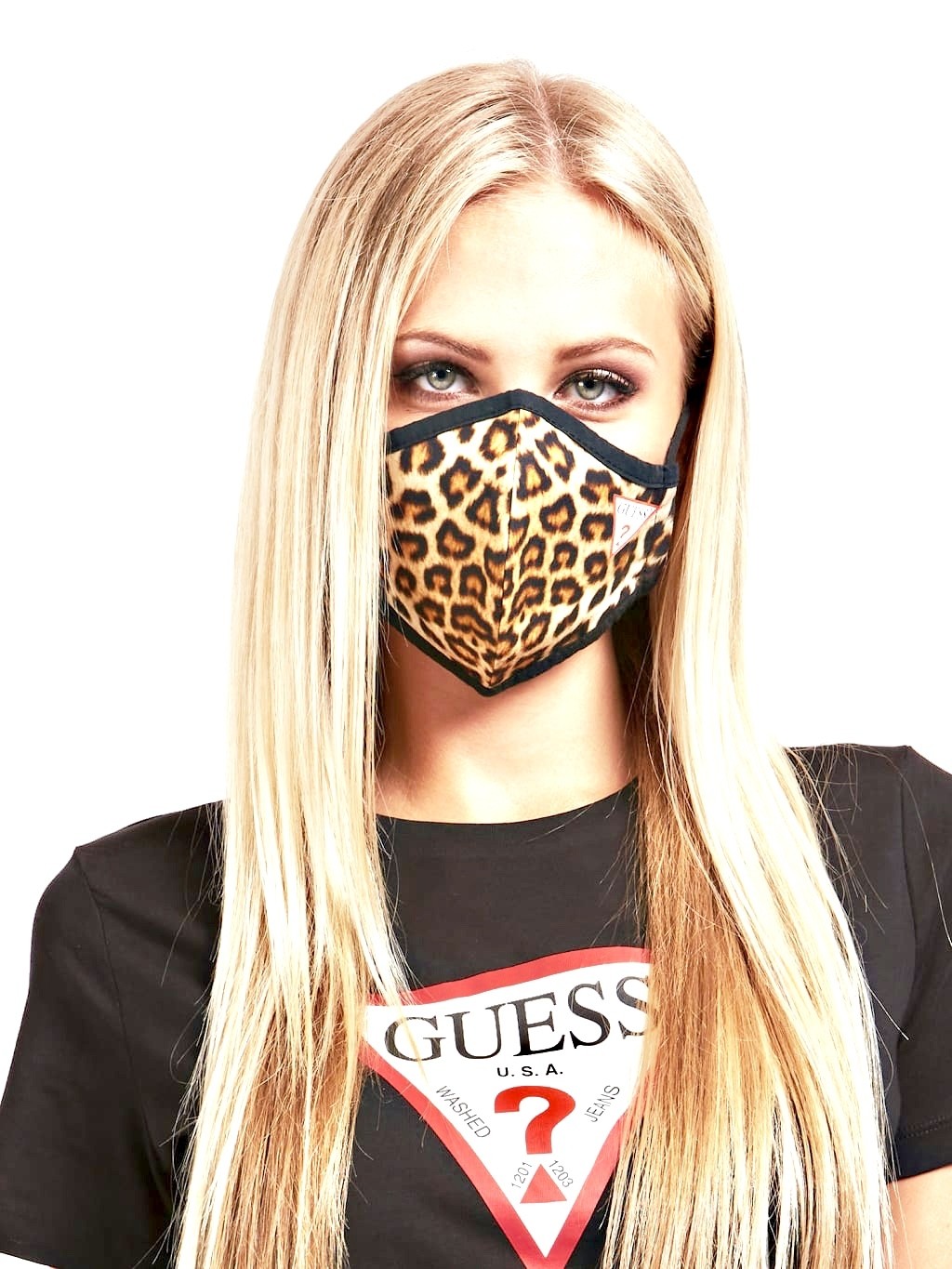 Mascherina facciale lavabile  Guess animalier cotone ES21GU03