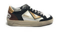 Scarpe uomo 4B12 sneakers in pelle black/ cognac US23QB10 KYLE-U734