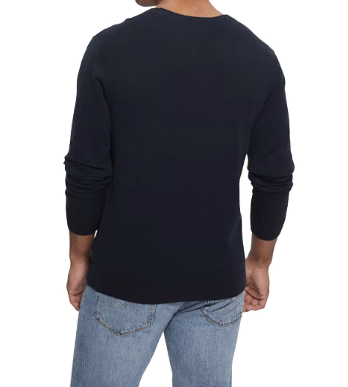 Pullover uomo Guess girocollo randall silk-blend sweater blu ES23GU22 M3RR00Z33R1