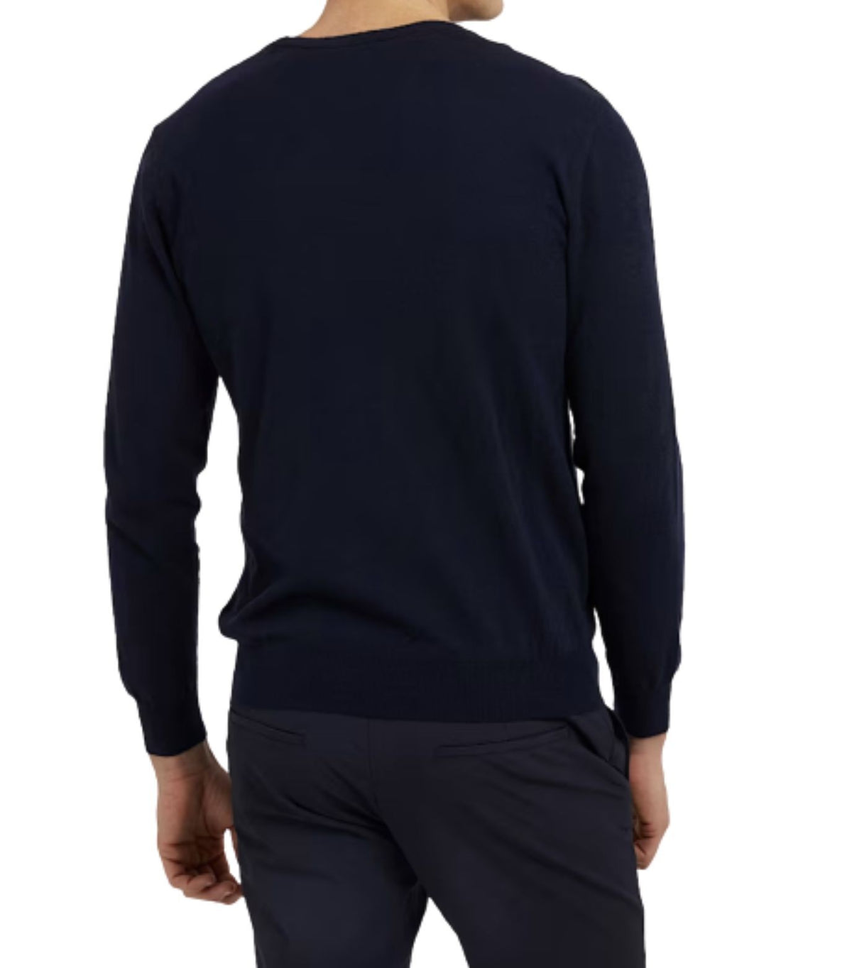 Pullover uomo Guess girocollo randall silk-blend sweater blu ES23GU22 M3RR00Z33R1