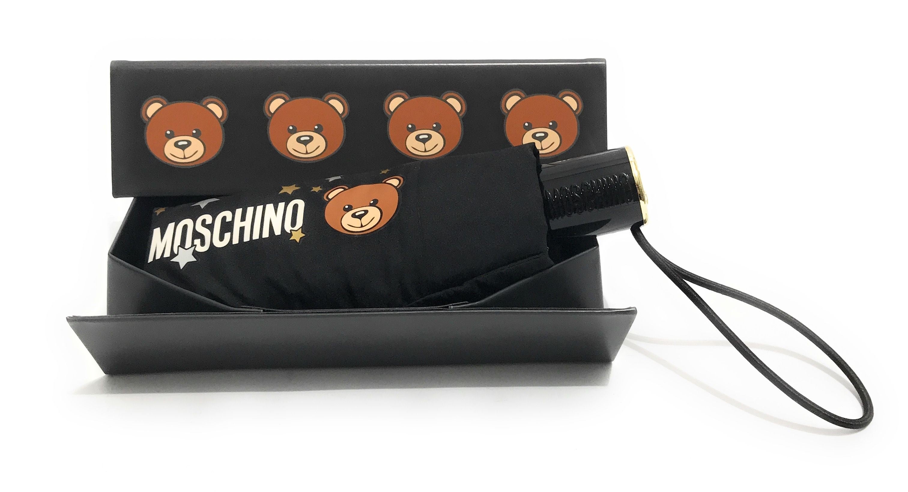 Ombrello Moschino retraibile toy stars compact nero O22MO09 8211