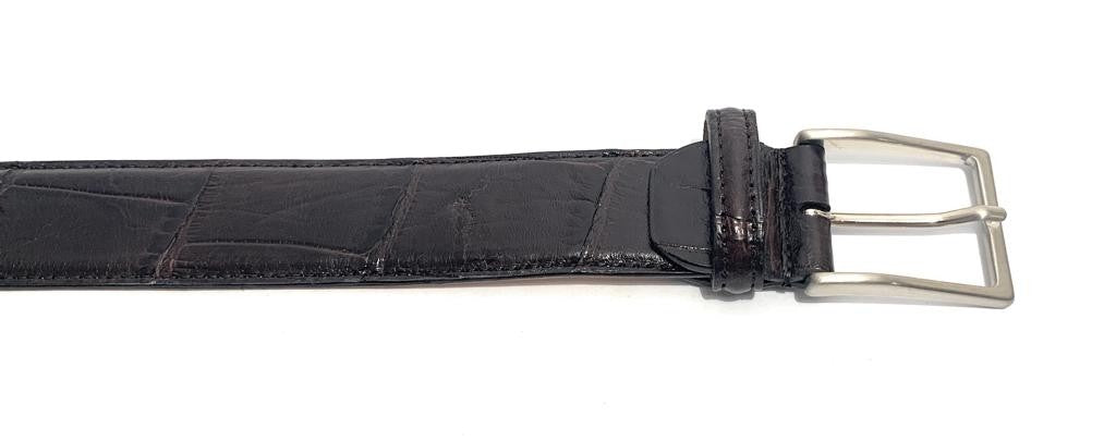 Cinta pelle cocco marrone moro H 35  A20EL02