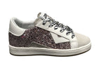 Scarpe 2B12 sneaker Mini Suprime-25 pelle lilla / bianco/ glitter ZS23QB03