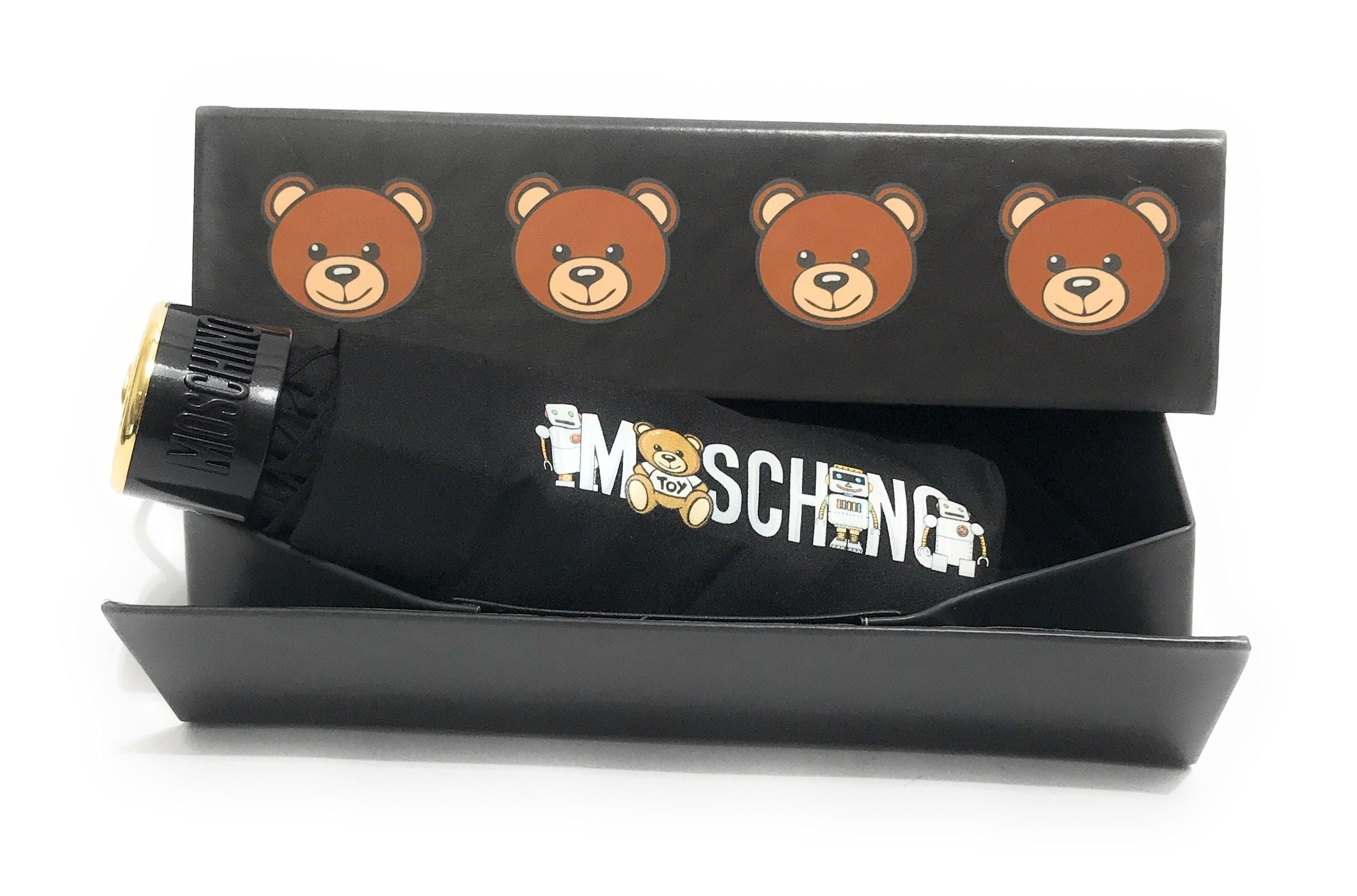 Ombrello Moschino retraibile toy robot supermini nero O22MO07 8123