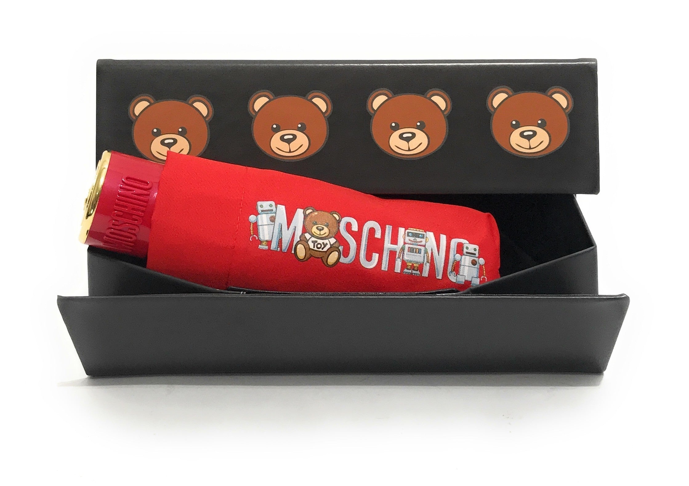 Ombrello Moschino retraibile toy robot supermini rosso O22MO11 8123