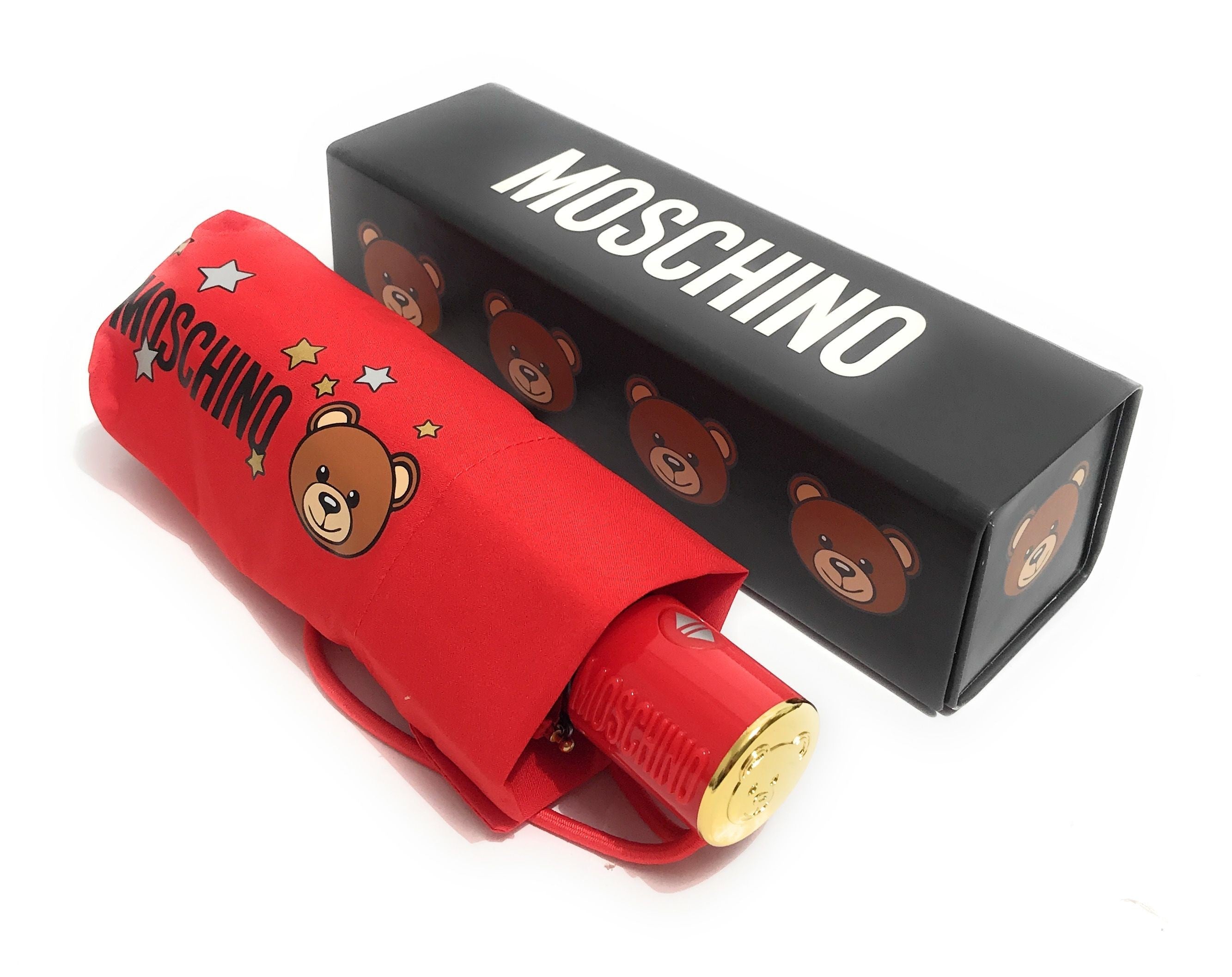 Ombrello Moschino retraibile toy stars compact rosso O22MO10 8211