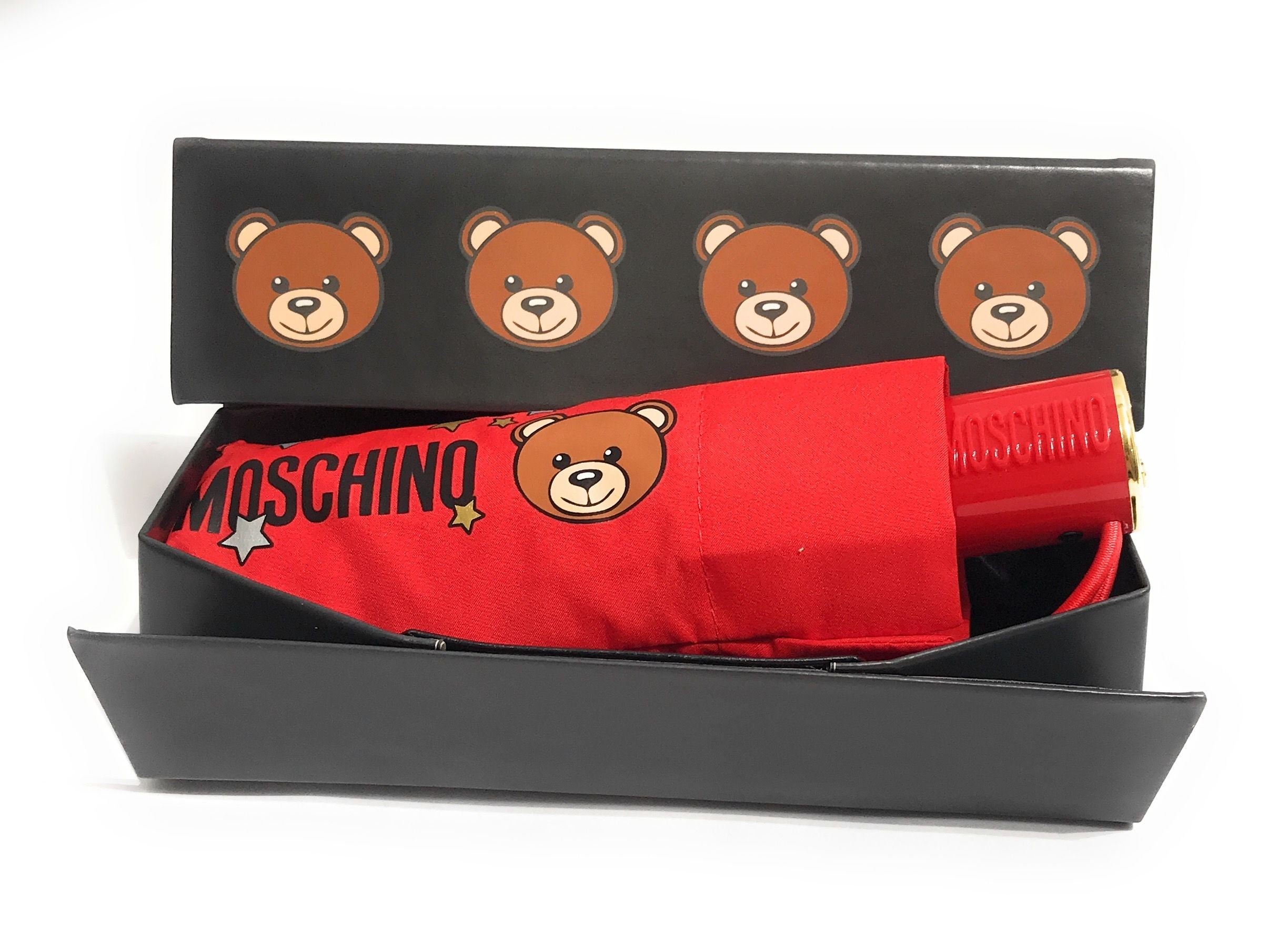 Ombrello Moschino retraibile toy stars compact rosso O22MO10 8211