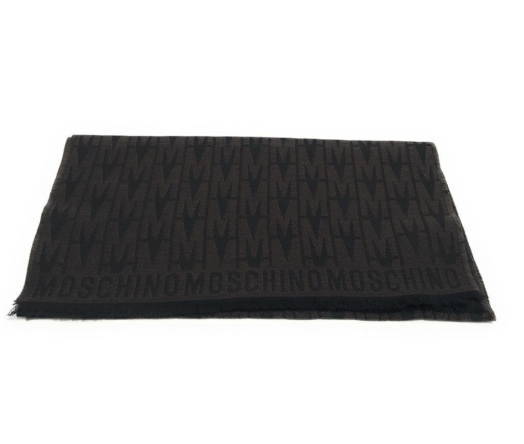 Sciarpa Moschino multilogo lana marrone C23MO21 50195 M5664
