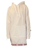 Maxi felpa Moschino con cappuccio donna bianco ES23MO07 V6A1784 4409