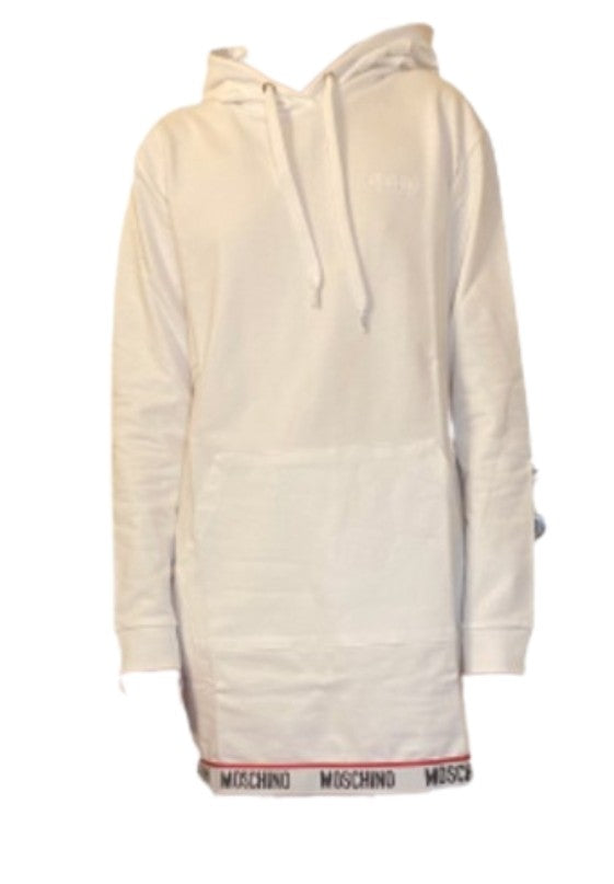 Maxi felpa Moschino con cappuccio donna bianco ES23MO07 V6A1784 4409
