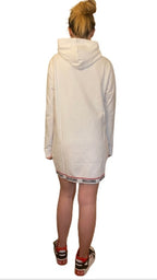 Maxi felpa Moschino con cappuccio donna bianco ES23MO07 V6A1784 4409